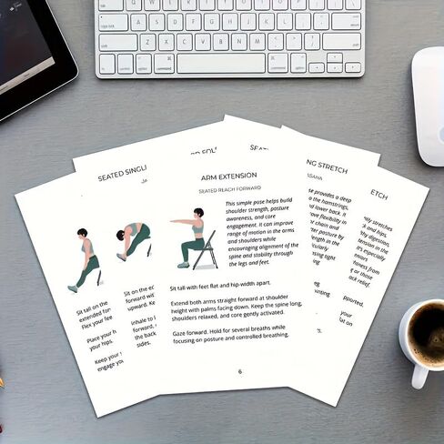 30-Day Gentle Chair Yoga for Seniors 60+ – 40+ Low-Intensity Poses to Improve Balance, Strength & Daily Mobility – Spiral-Bound Fitness Guide in Kuwait
