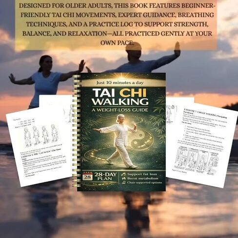 Tai Chi Walking Weight Loss Guide for Seniors – 28-Day Low-Impact Plan with Gentle Walking, Chair-Assisted Options & Balance Improvement, Indoor/Outdoor Friendly in Kuwait