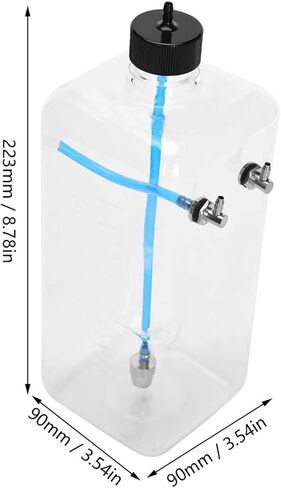 RC Airplane Fuel Tank,Transparent High Strength Sealed 1500ml Capacity CNC Machined Metal Fuel Container for 150-200cc Aircraft Enthusiasts Hobbyists Flying Competitions in Kuwait