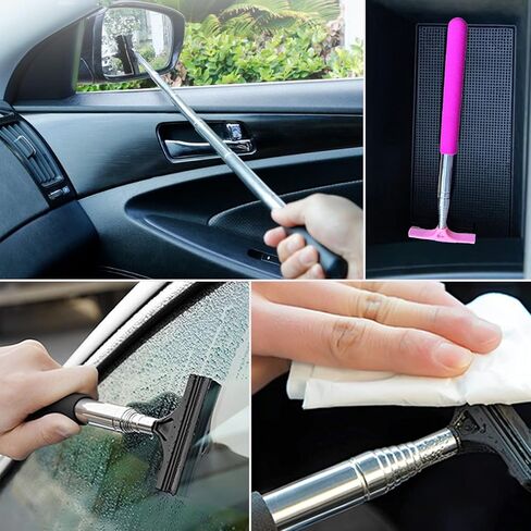 2 Pack Side Mirror Squeegee,Portable Car Cleaning Tool Car Rearview Mirror Wiper Portable Multifunctional Vehicle Wiper Suitable for Rainy and Foggy Weather in Kuwait