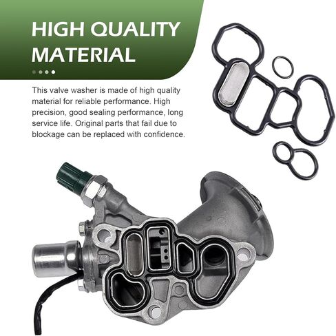 3 PCS Oil Filter Adapter Gaskets Kit, Solenoid VTEC Gasket, 15825-P8A-A01 36172-P8A-A01 91319-PR3-000 Head Gasket, Compatible with Hon-da Accord Odyssey Pilot (Black) in Kuwait