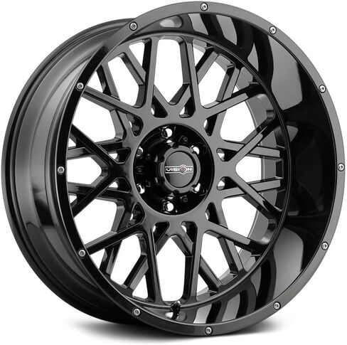 رؤية الطرق الوعرة 1-20x10 الروك 412 أسود 6x5.5-25 412-20083GB-25 حافة! in Kuwait