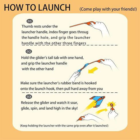 LINJAY Airplane Launch Toy Set – Flying Plane Launcher for Kids, Outdoor Activities & Physical Play&Kids Flying Toy Gift for Kids in Kuwait
