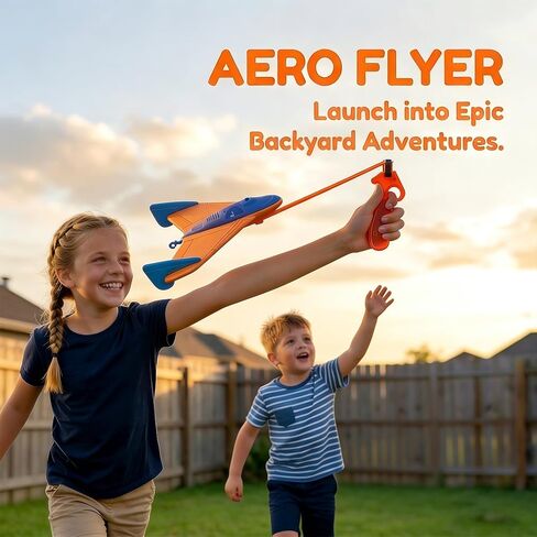 LINJAY Airplane Launch Toy Set – Flying Plane Launcher for Kids, Outdoor Activities & Physical Play&Kids Flying Toy Gift for Kids in Kuwait