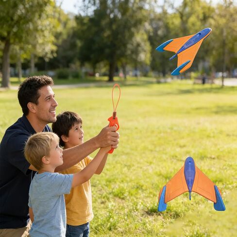 LINJAY Airplane Launch Toy Set – Flying Plane Launcher for Kids, Outdoor Activities & Physical Play&Kids Flying Toy Gift for Kids in Kuwait