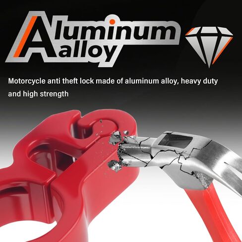 Motorcycle Locks Anti Theft,Heavy Duty Helmet Lock Motorcycle with Keys for Double Anti-Theft Protection,Universal Motorcycles Helmet Lock for Motorcycles/Dirt Bike/ATV/Scooter in Kuwait