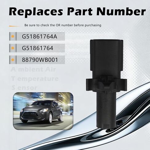 Ambient Air Temperature Sensor Compatible with Mazda 3 5 6 929 CX-5 CX-7 MILLENIA IA Yaris IA 2006-2024 Replaces # G51861764A G51861764 88790WB001 in Kuwait