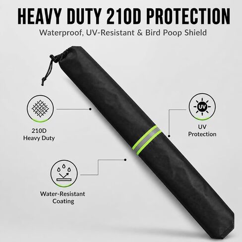 Cabilock 2Pcs Windshield Wiper Covers, 210D Heavy Duty Waterproof Wiper Blade Protector for Rain Snow Bird Poop, Universal Fit 25.5" Covers Sleeves with Reflective Strip for Cars, RVs, Trucks in Kuwait