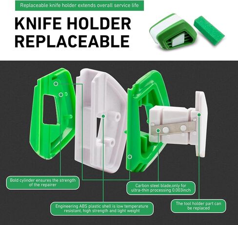 1 PC Car Windshield Wiper Regroover, Cleaning Wiper Blade Cutter Repairer, Universal Multi-function DIY Quickly Repair Tool, for Most Cars, Trucks, SUVs (Green) in Kuwait