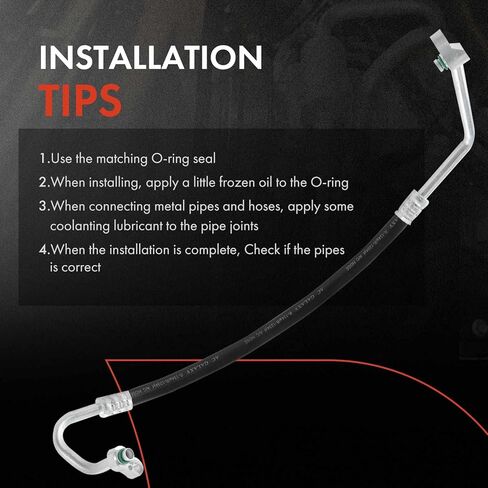 A-Premium A/C Discharge Line Hose Assembly Compatible with Hyundai Elantra, 2009 2010 2011 2012, 2.0L, Compressor to Condenser in Kuwait