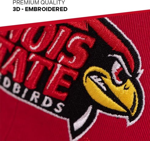 Desert Cactus Illinois State University Baseball Hat Redbirds ISU Brimmed Embroirderd Hats Cap Adjustable Cloth Strap Adult (Style A) Black in Saudi Arabia