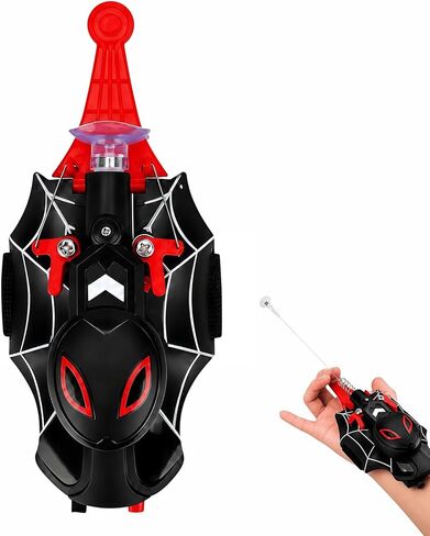 Spider Web Shooter for Kids, Web Shooters Toy with 8 Ft Shooting Range（Includes Gloves）, Automatic Cord Retractor, Grabs Small Objects, Multiple Game Modes, Ideal Gift for Boys & Girls in Kuwait