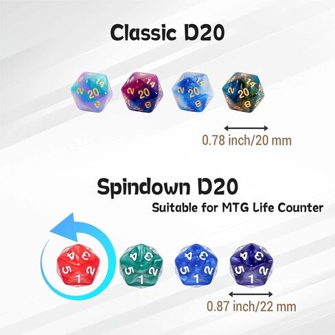 80 Pieces MTG Dice Set with Plus 1 Life Counter & Keyword Token Dice & Shield & Spindown Dice & D20, MTG Counters Dice for Magic the Gathering, Cards Gaming Accessories in Kuwait