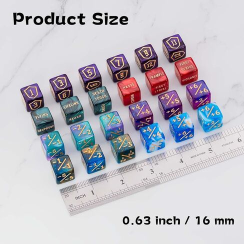 80 Pieces MTG Dice Set with Plus 1 Life Counter & Keyword Token Dice & Shield & Spindown Dice & D20, MTG Counters Dice for Magic the Gathering, Cards Gaming Accessories in Kuwait