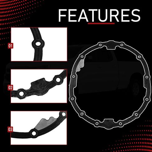 Rear Axle Housing Cover Gasket Differential Seal Compatible with 2014-2025 Chevrolet Silverado 1500 GMC Sierra 1500 2015-2020 Yukon XL Cadillac Escalade ESV Replaces 22943110 85720902 in Kuwait