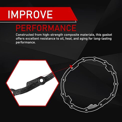 Rear Axle Housing Cover Gasket Differential Seal Compatible with 2014-2025 Chevrolet Silverado 1500 GMC Sierra 1500 2015-2020 Yukon XL Cadillac Escalade ESV Replaces 22943110 85720902 in Kuwait