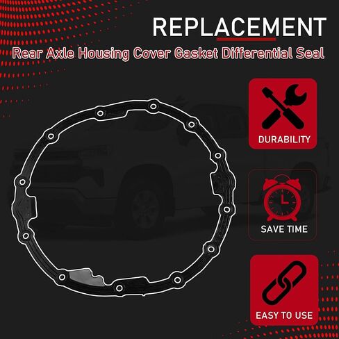 Rear Axle Housing Cover Gasket Differential Seal Compatible with 2014-2025 Chevrolet Silverado 1500 GMC Sierra 1500 2015-2020 Yukon XL Cadillac Escalade ESV Replaces 22943110 85720902 in Kuwait