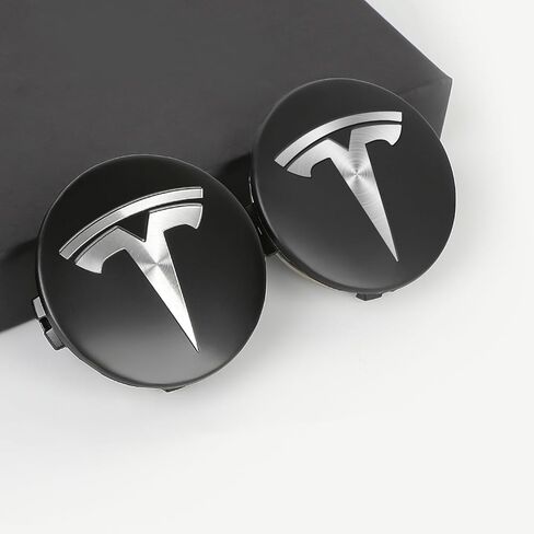 أغطية مركز العجلة لطراز Tesla 3/Y/S/X أحدث إصدار، طقم شعار غطاء مركزي مكون من 4 قطع مع 20 غطاء صواميل وأداة إزالة، شعار فضي أسود غير لامع، ABS مقاوم للماء ومضاد للصدأ والغبار in Kuwait