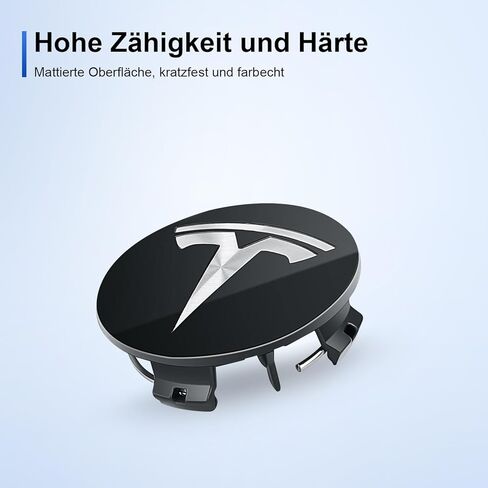 أغطية مركز العجلة لطراز Tesla 3/Y/S/X أحدث إصدار، طقم شعار غطاء مركزي مكون من 4 قطع مع 20 غطاء صواميل وأداة إزالة، شعار فضي أسود غير لامع، ABS مقاوم للماء ومضاد للصدأ والغبار in Kuwait