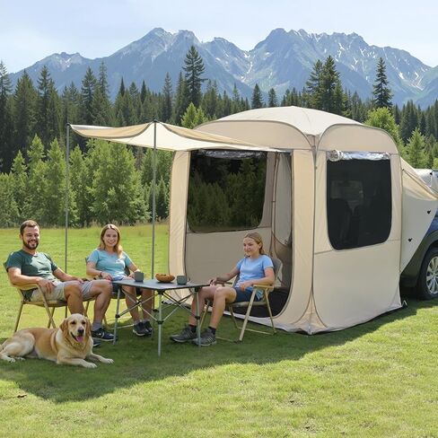 Alvantor® SUV Tailgate Tent, Instant Pop Up Car Tent Creates Extra Living Space, UV Protection, Quick Setup in Seconds for Family, Road Trips, Tailgating, Beach, Outdoor Camping in Kuwait