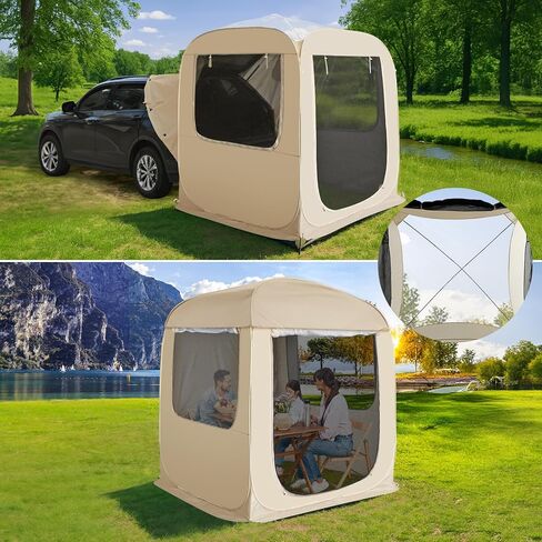 Alvantor® SUV Tailgate Tent, Instant Pop Up Car Tent Creates Extra Living Space, UV Protection, Quick Setup in Seconds for Family, Road Trips, Tailgating, Beach, Outdoor Camping in Kuwait