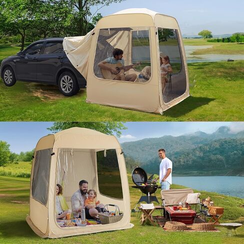 Alvantor® SUV Tailgate Tent, Instant Pop Up Car Tent Creates Extra Living Space, UV Protection, Quick Setup in Seconds for Family, Road Trips, Tailgating, Beach, Outdoor Camping in Kuwait