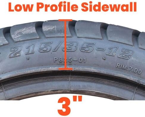 Ocelot P825 215/35-12 Golf Cart Tire | Low Profile Sidewall | 4-Ply Turf or Pavement | All-Terrain Quality | Tubeless | Non-Directional Tread | Ideal for Club Car/Golf Carts with 12" Rims in Kuwait