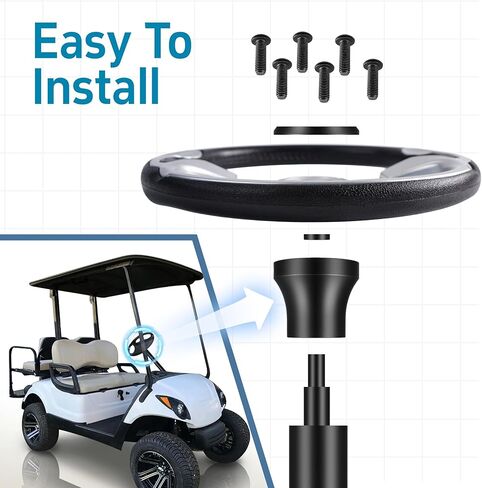 Golf Cart Steering Wheel Hub Adapter fits Yamaha G2-G29 Drive/Drive2 Model, Black and Anti-Rust in Kuwait