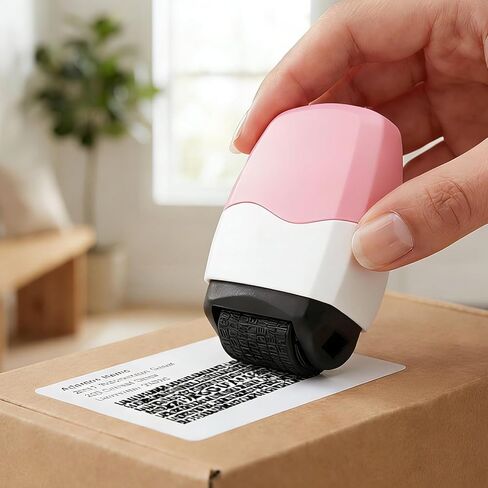 1pc Privacy Protection-Multi-FunctionAnti-Leakage Roller Seal, Suitable forDocuments, Express Bills, FinancialInformation, One Roll, One Seal, PrivacyAnti-Leakage Roller Seal（Pink） in Kuwait