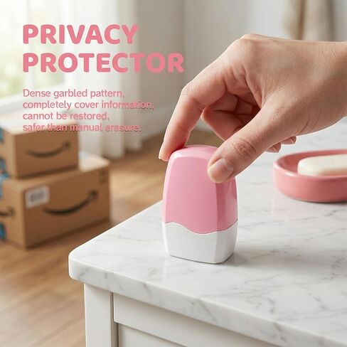 1pc Privacy Protection-Multi-FunctionAnti-Leakage Roller Seal, Suitable forDocuments, Express Bills, FinancialInformation, One Roll, One Seal, PrivacyAnti-Leakage Roller Seal（Pink） in Kuwait