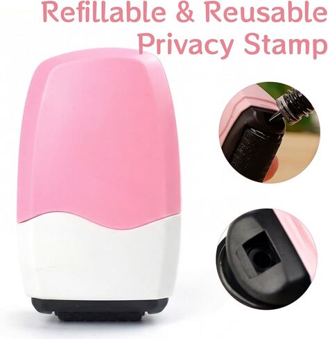 1pc Privacy Protection-Multi-FunctionAnti-Leakage Roller Seal, Suitable forDocuments, Express Bills, FinancialInformation, One Roll, One Seal, PrivacyAnti-Leakage Roller Seal（Pink） in Kuwait