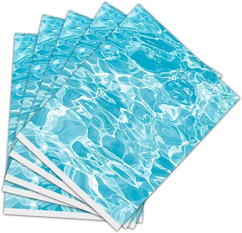 5 PCS Self-Adhesive Light Blue Water Texture Stickers, A4 Size Realistic Water Effect Decals for Scale Models, Diorama Landscaping, Sand Table Displays in Kuwait