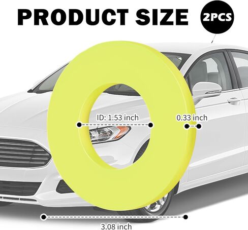 2PCS Silencer Shock Bushings,Universal PU Shock Absorber Bushings for Vibration Damping & Noise Reduction,Durable Suspension Bushing Car Accessories for Most Vehicles in Kuwait
