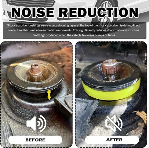2PCS Silencer Shock Bushings,Universal PU Shock Absorber Bushings for Vibration Damping & Noise Reduction,Durable Suspension Bushing Car Accessories for Most Vehicles in Kuwait