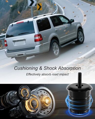 طقم تثبيت الجزء العلوي والسفلي من الجسم مناسب لسيارة Ford F-150 Expedition Navigator 2007-2017، يقلل الاهتزاز والضوضاء، استبدل 6L1Z78001B39BA 7L1Z1000154FA 7L1Z1000155FA (4 قطع) in Kuwait