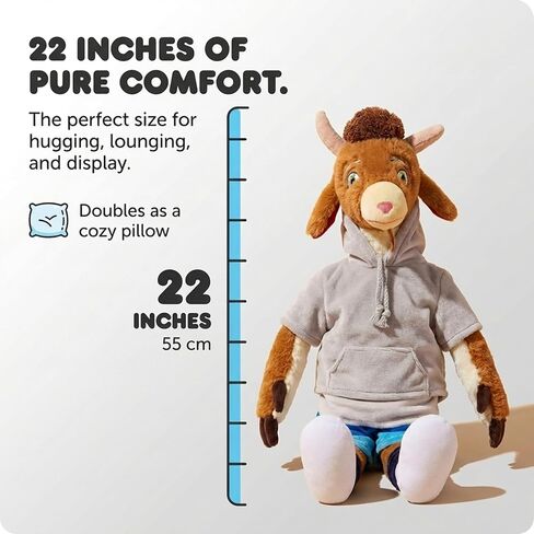 Jay Franco Space Jam Goat Plush Pillow Buddy - Officially Licensed Stuffed Animal & Cozy Pillow, Ultra-Soft Microfiber Plushie, Machine Washable, Embroidered Details, 22 Inches in Kuwait