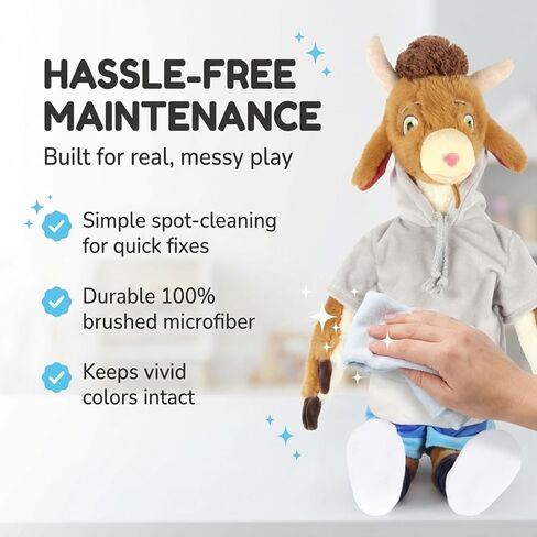 Jay Franco Space Jam Goat Plush Pillow Buddy - Officially Licensed Stuffed Animal & Cozy Pillow, Ultra-Soft Microfiber Plushie, Machine Washable, Embroidered Details, 22 Inches in Kuwait
