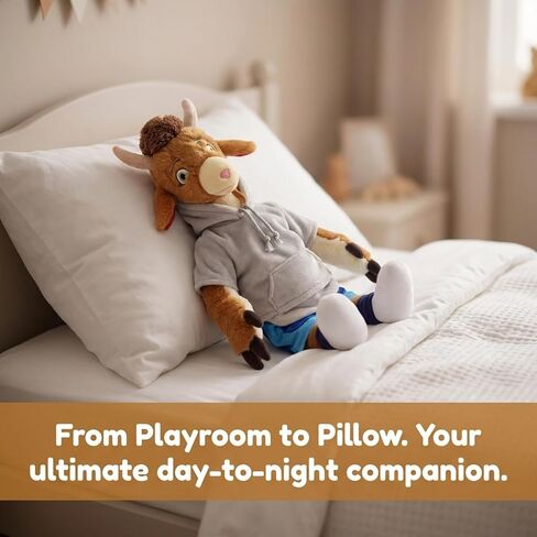Jay Franco Space Jam Goat Plush Pillow Buddy - Officially Licensed Stuffed Animal & Cozy Pillow, Ultra-Soft Microfiber Plushie, Machine Washable, Embroidered Details, 22 Inches in Kuwait