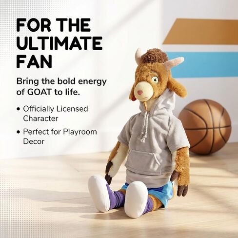 Jay Franco Space Jam Goat Plush Pillow Buddy - Officially Licensed Stuffed Animal & Cozy Pillow, Ultra-Soft Microfiber Plushie, Machine Washable, Embroidered Details, 22 Inches in Kuwait