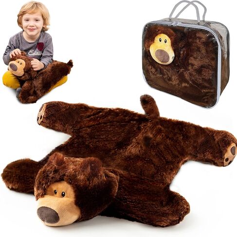 ODOXIA Weighted Lap Pad for Kids 5Lbs | Calming & Comforting | Teddy Bear Animal | Sensory Product | Blanket for Special Needs | Carrying Bag Included in Kuwait