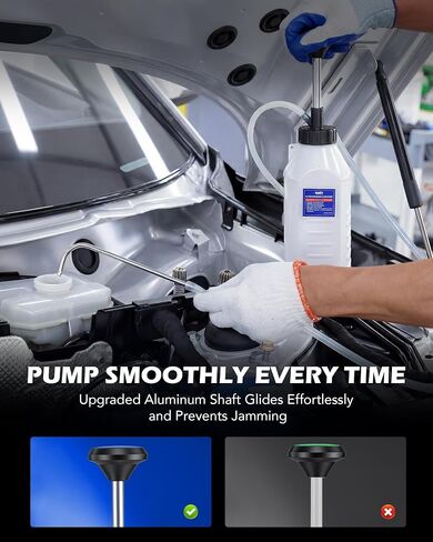 Orion Motor Tech Hand Fuel Pump, 1L Hand Fluid Transfer Pump for Engine, Transmission and Gear Oils, Multi-Purpose Oil Pump with 39 in Silicone Hose, Precision Fluid Dispensing in Kuwait