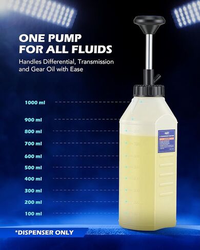 Orion Motor Tech Hand Fuel Pump, 1L Hand Fluid Transfer Pump for Engine, Transmission and Gear Oils, Multi-Purpose Oil Pump with 39 in Silicone Hose, Precision Fluid Dispensing in Kuwait