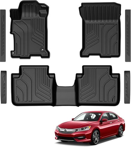 سجادات أرضية لسيارة Honda Civic Sedan Hatchback Si 2022-2026 (تشمل الرياضة، وليس للهجين، الصف الثاني مع منفذ USB وبدون منفذ USB)، لـ Acura Integra 2023-2026، سجادات أرضية متينة لجميع الأحوال الجوية in Kuwait