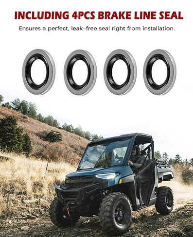 مفتاح ضغط الفرامل مطور لمنع التسرب مع طقم ختم 4 قطع لـ Polaris Ranger XP 1000 2019-2024، RZR 2016-2021، Sportsman، General، يستبدل OEM 4081117 4014262 791071، Seal 5413212 (2015-2024) in Kuwait