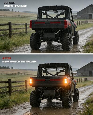 مفتاح ضغط الفرامل مطور لمنع التسرب مع طقم ختم 4 قطع لـ Polaris Ranger XP 1000 2019-2024، RZR 2016-2021، Sportsman، General، يستبدل OEM 4081117 4014262 791071، Seal 5413212 (2015-2024) in Kuwait