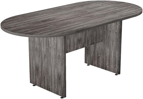 Inval 71" Race Track Oval Conference Table in Gray Smoke Oak in Kuwait