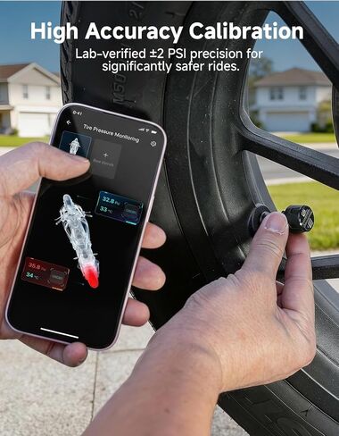 نظام TPMS للدراجات النارية من KEMIMOTO، مستشعر مراقبة الإطارات - لاسلكي 5.2 مستقر، IP67 مقاوم للماء لمراقبة ضغط الإطارات في الوقت الحقيقي وتنبيهات درجة الحرارة، عمر بطارية طويل يناسب الدراجة الترابية ATV والدراجة الإلكترونية in Kuwait