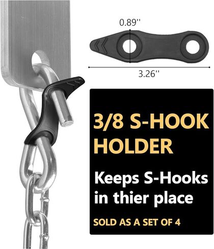 EAORBD S Hook Keeper Rubber S-Hook Retainer for Trailer Tow Hook Holder, Safety Chain Hook Keepers (Fits 3/8" S 4-Pack) in Kuwait