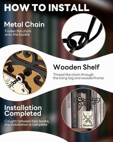 لافتات Sonloka Book Nook Tavern Signs، 5 قطع فواصل خشبية لرف الكتب، زاوية كتب على طراز العصور الوسطى لديكور رف الكتب، ديكور مكتبة المنزل، عرض كتب الطاولة، ملحقات أرفف الكتب in Kuwait
