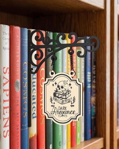 لافتات Sonloka Book Nook Tavern Signs، 5 قطع فواصل خشبية لرف الكتب، زاوية كتب على طراز العصور الوسطى لديكور رف الكتب، ديكور مكتبة المنزل، عرض كتب الطاولة، ملحقات أرفف الكتب in Kuwait
